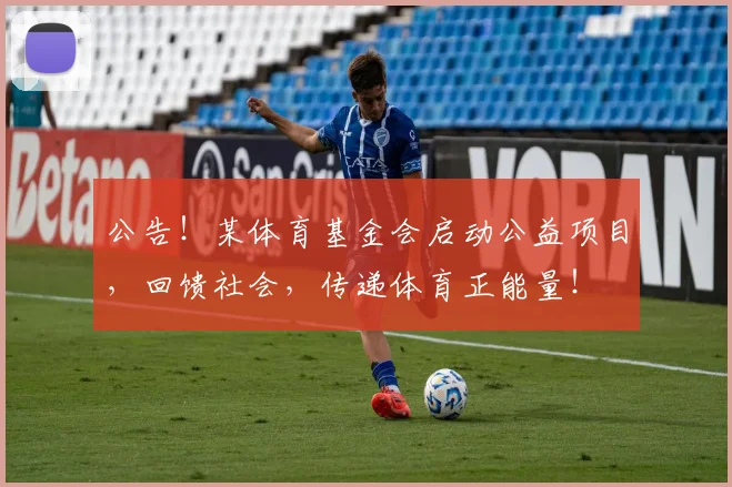 公告！某体育基金会启动公益项目，回馈社会，传递体育正能量！